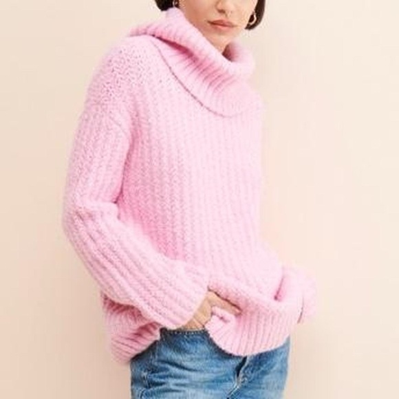 Maeve by Anthropologie Pink Turtleneck Pullover Sweater - Picture 2 of 7